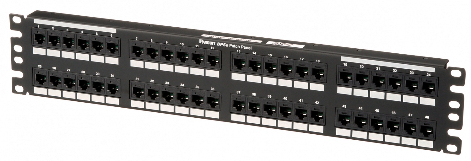 Патч-панель Panduit DP485E88TGY 19" 2U 48xRJ45 кат.5e