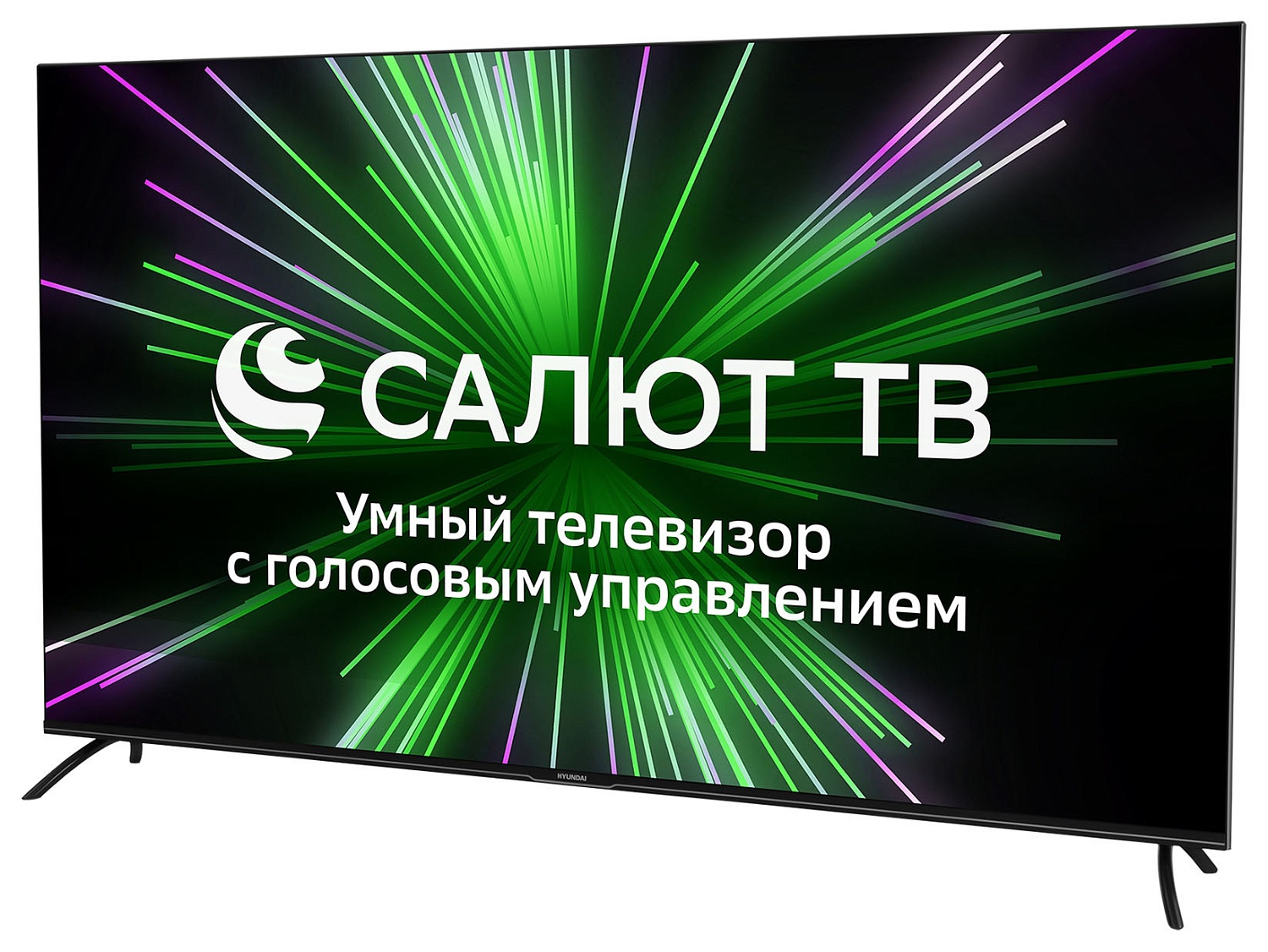 Телевизор LED Hyundai 65" H-LED65BU7000 Салют ТВ Frameless черный 4K Ultra HD 60Hz DVB-T DVB-T2 DVB-C DVB-S DVB-S2 USB WiFi Smart TV