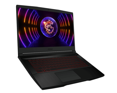 Ноутбук MSI GF63 Thin 12VE-238XRU Core i5 12450H 16Gb SSD512Gb NVIDIA GeForce RTX4050 6Gb 15.6" IPS FHD (1920x1080) Free DOS black WiFi BT Cam (9S7-16R821-238)