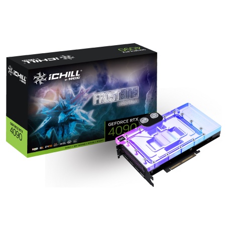 Видеокарта INNO3D RTX 4090 iChill Frostbite Ultra//RTX4090, HDMI, DP*3, 24G,D6X (Dual slot)