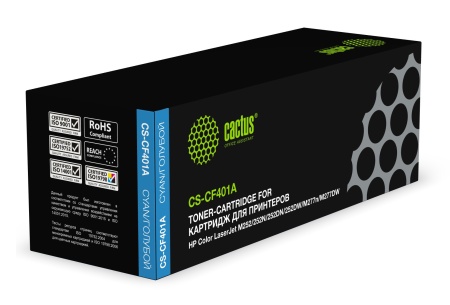 Картридж лазерный Cactus CS-CF401A CF401A голубой (1400стр.) для HP CLJ M252/252N/252DN/252DW/M277n/M277DW