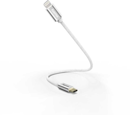 Кабель Hama 00187209 USB Type-C (m)-Lightning (m) 0.2м белый