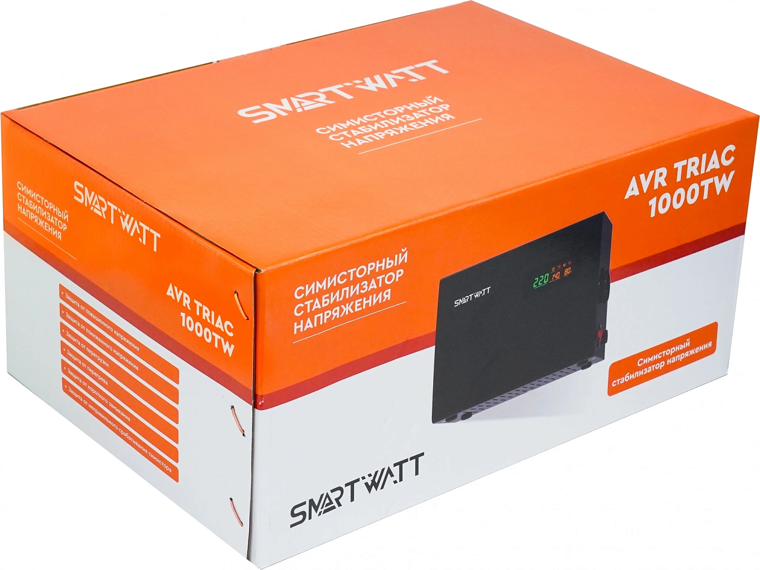 Стабилизатор напряжения Smartwatt AVR Triac 1000TW 1000ВА черный