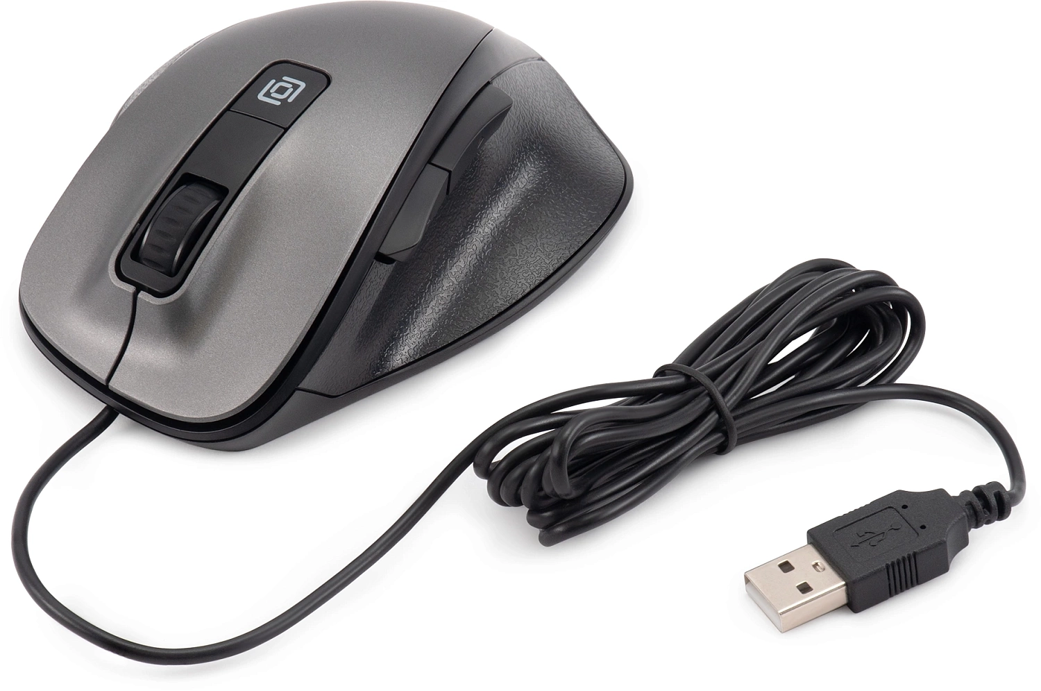 Мышь Оклик 504M черный/серый оптическая (3600dpi) silent USB (6but) Мышь Оклик 504M черный/серый оптическая (3600dpi) silent USB (6but)