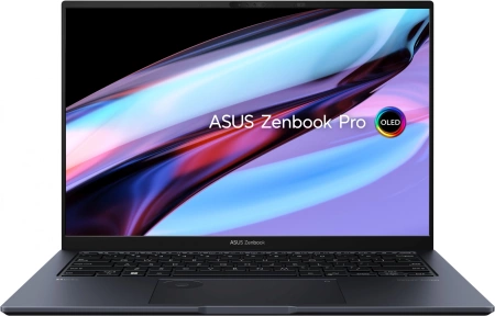 Ноутбук Asus Zenbook Pro 14 OLED UX6404VV-P1122X Core i9 13900H 16Gb SSD1Tb NVIDIA GeForce RTX4060 8Gb 14.5" OLED Touch 2.8K (2880x1800) Windows 11 Professional black WiFi BT Cam Bag (90NB11J1-M00620)