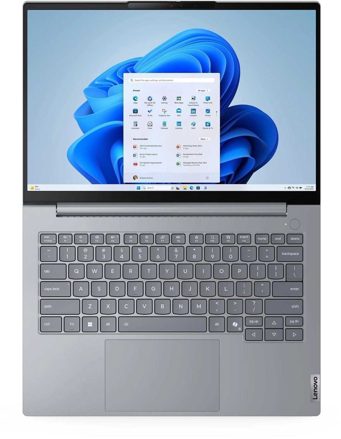 Ноутбук Lenovo Thinkbook 14 G8 IAL Core Ultra 7 255H 16Gb SSD512Gb Intel Arc 140T 14" IPS WUXGA (1920x1200) Windows 11 Pro grey WiFi BT Cam (21SJ005CGQ)