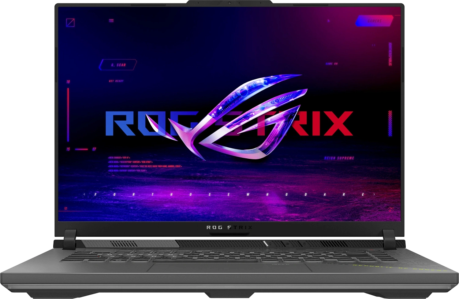 Ноутбук Asus ROG Strix G16 G614PP-TS206 Ryzen 9 8940HX 32Gb SSD512Gb NVIDIA GeForce RTX 5070 8Gb 16" IPS 2.5K (2560x1600) без ОС green WiFi BT Cam (90NR0L68-M009F0)