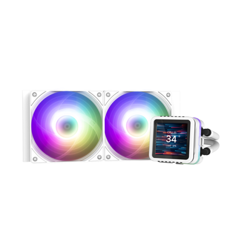 Система водяного охлаждения Zalman CPU Liquid Cooler 240mm, ARGB, LCD Display, white
