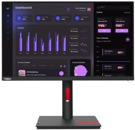 Монитор Lenovo 23.8" ThinkVision T24i-30 черный IPS LED 4ms 16:9 HDMI матовая HAS Piv 250cd 178гр/178гр 1920x1080 60Hz VGA DP FHD USB 5.4кг