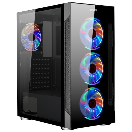 Корпус Ginzzu CL280 FAN 12CM RGB*4 USB3.0 Window (408103)