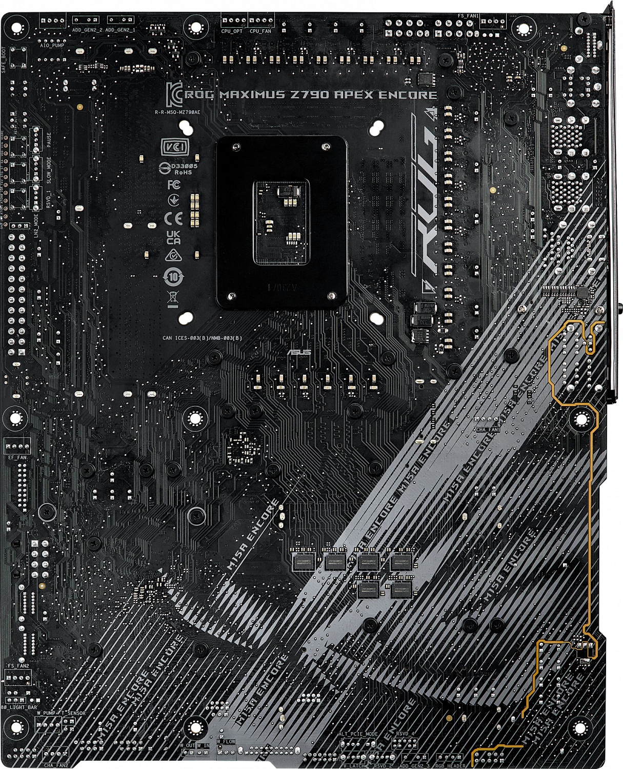 Материнская плата ASUS ROG MAXIMUS Z790 APEX ENCORE, LGA1700, Z790, 4*DDR5, HDMI, 6xSATA3 + RAID, M2, Audio, Gb LAN, USB 3.2, USB 2.0, ATX; 90MB1FX0-M0EAY0