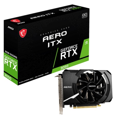 RTX3050 AERO ITX 8GB OC GDDR6 128-bit HDMI 3xDP (943301)