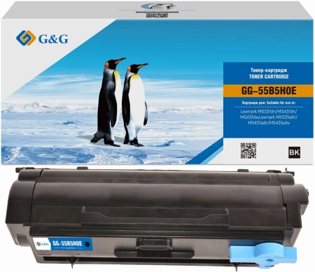 Тонер-картридж G&G toner-cartridge for Lexmark MS331dn/MS431dn/MS431dw/MX331adn/MX431adn/MX431adw 55B5H0E 55B5H00 with chip the same GG-55B5H00 гарантия 12 мес.