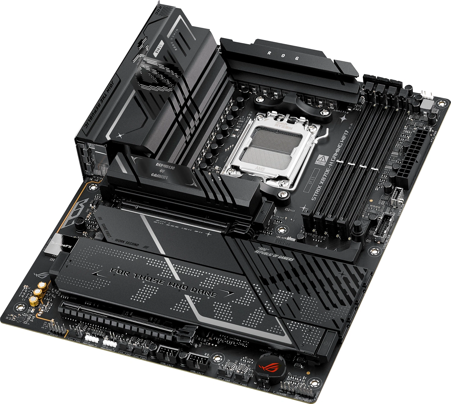 Материнская плата Asus ROG STRIX X870E-H GAMING WIFI7 SocketAM5 AMD X870E 4xDDR5 ATX AC`97 8ch(7.1) 5Gigabit RAID+HDMI