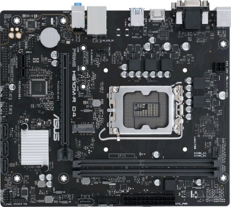 Материнская плата Asus PRIME H610M-R D4-SI Soc-1700 Intel H610 2xDDR4 mATX AC`97 8ch(7.1) GbLAN+VGA+DVI+HDMI White Box