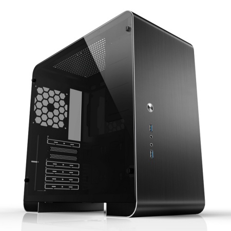 Корпус JONSBO U4PLUS Black без БП, боковые панели из закаленного стекла, mini-ITX, micro-ATX, ATX черный