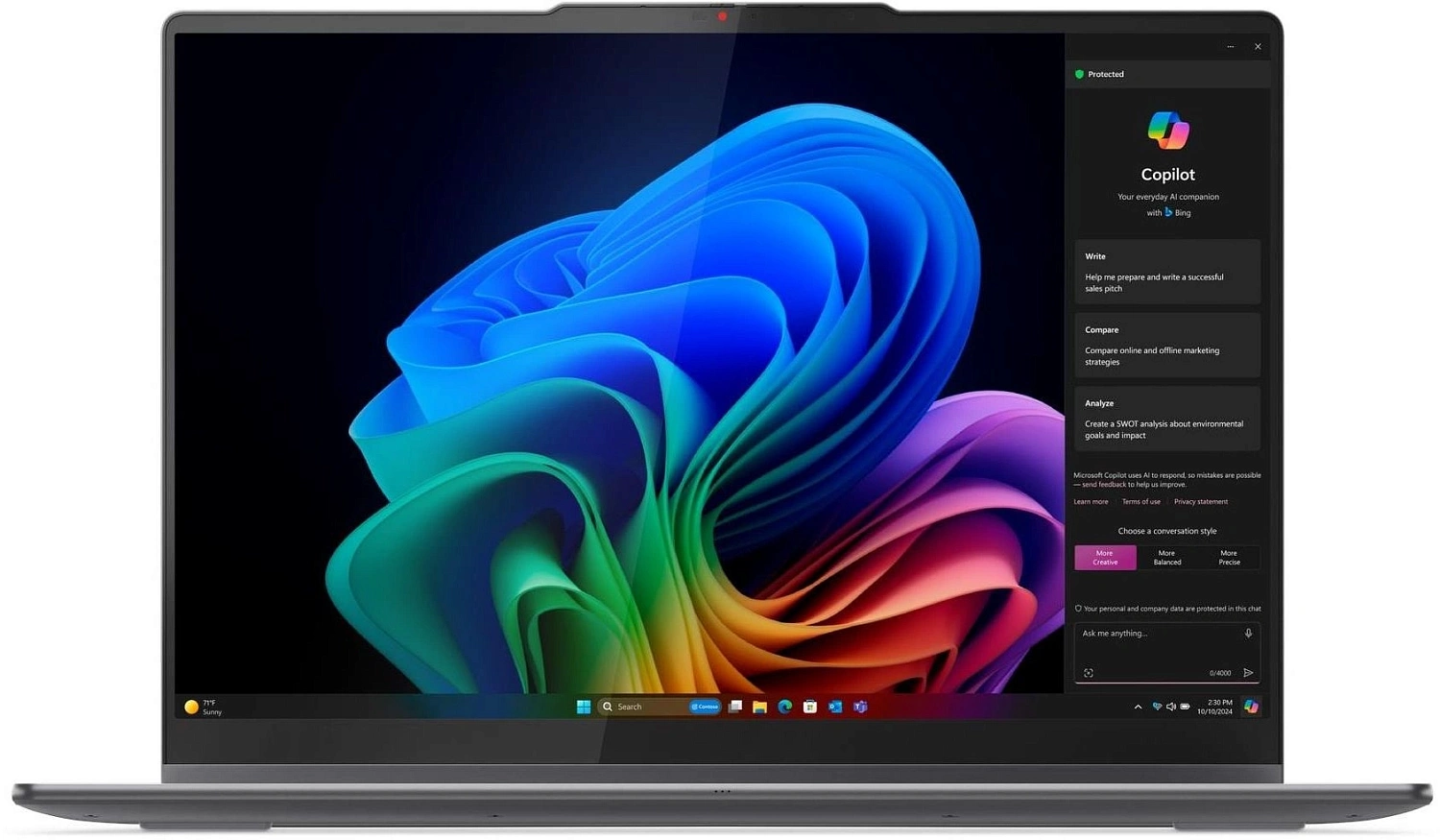 Ноутбук Lenovo Yoga 7 16ILL10 Core Ultra 7 256V 16Gb SSD1Tb Intel Arc 140V 16" OLED Touch 2.8K (2880x1800) без ОС grey WiFi BT Cam (83JT0028RK)