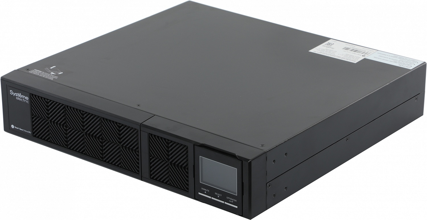 Источник бесперебойного питания Systeme Electric Smart-Save Online SRV, 2000VA/1800W, On-Line, Extended-run, Rack/Tower 4U(2U PM + 2U Battery), LCD, Out: 6xC13, SNMP Intelligent Slot, USB, RS-232