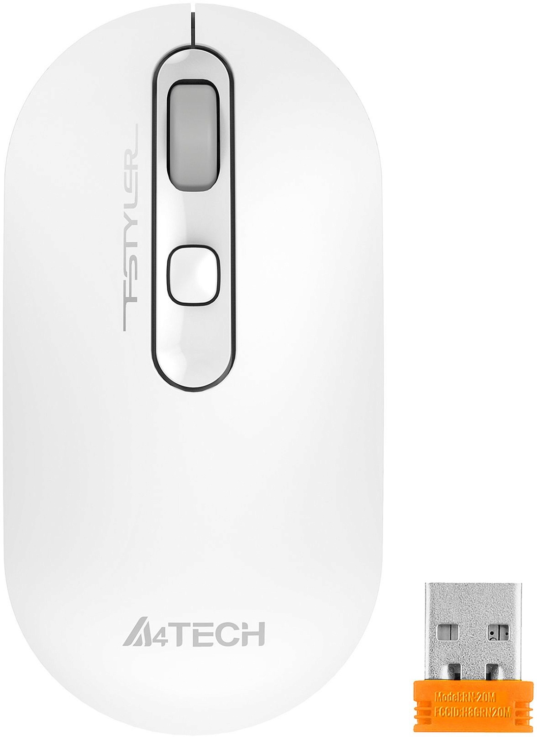 Мышь A4Tech Fstyler FG20S белый/серый оптическая (2000dpi) silent беспроводная USB для ноутбука (3but) Мышь A4Tech Fstyler FG20S белый/серый оптическая (2000dpi) silent беспроводная USB для ноутбука (3but)