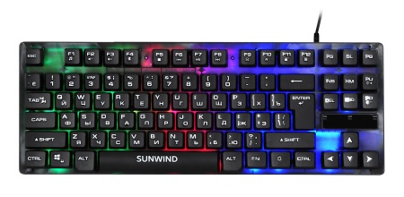 Клавиатура SunWind SW-K500G черный USB Multimedia for gamer LED (1422364)