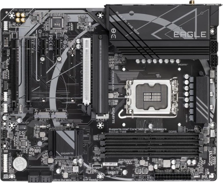 Материнская плата GIGABYTE Z790 EAGLE AX, LGA1700, Z790, 4*DDR5,HDMI+ DP,  4 SATA 6 Гб/с, M2, Audio, Gb LAN, USB 3.2, USB 2.0, Type-C, ATX