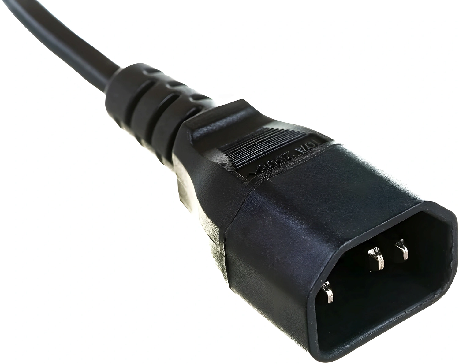 Шнур питания Hyperline PWC-IEC13-IEC14-1.0-BK C13-С14 проводник.:3x0.75мм2 1м 230В 10А (упак.:1шт) черный