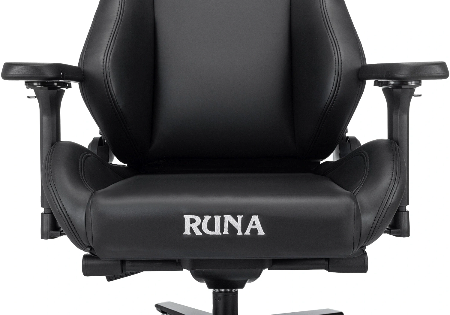 Кресло игровое Knight Runa черный экокожа крестов. металл