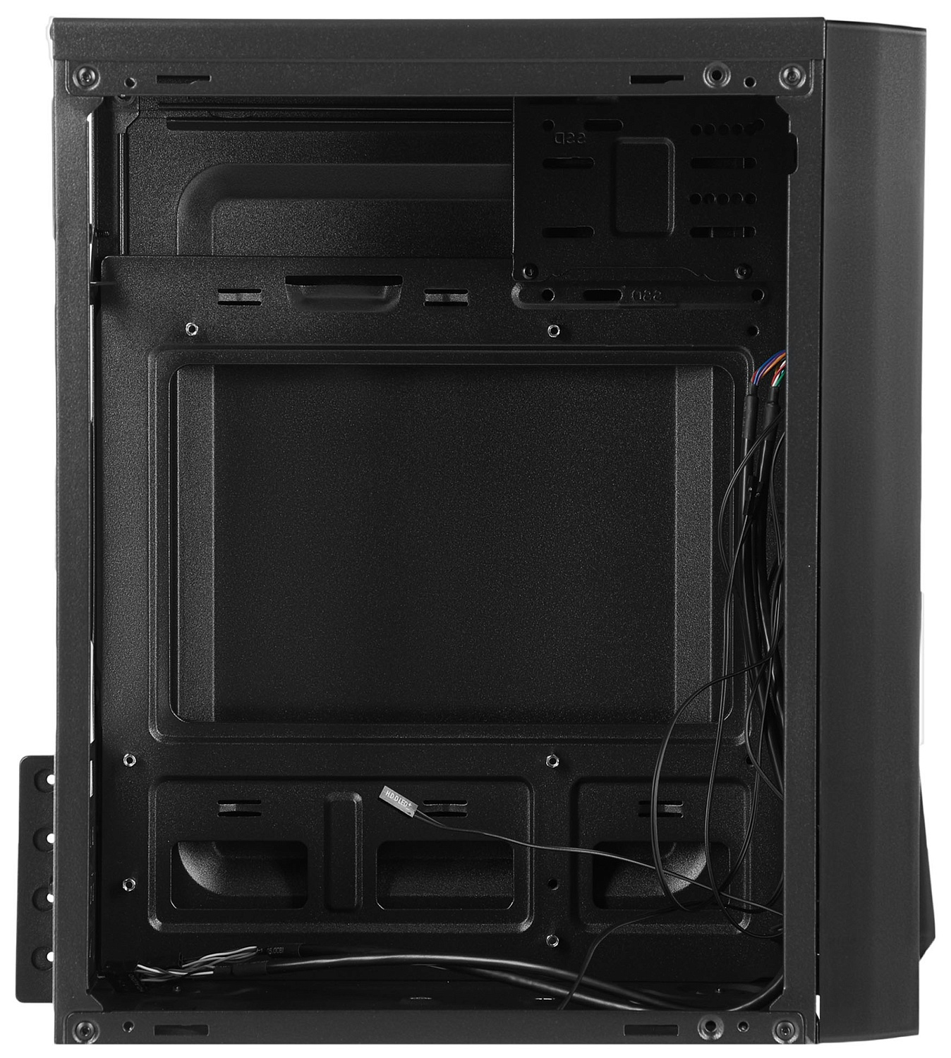 Корпус Digma DC-MATX100-U2 черный без БП mATX 1x80mm 2x120mm 2xUSB2.0 audio