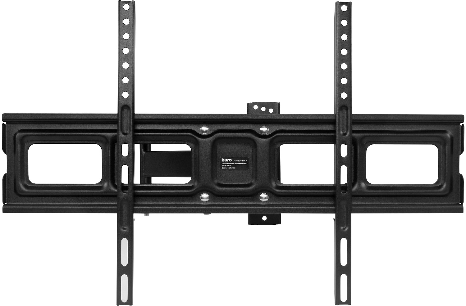 Кронштейн для телевизора Buro MF2 черный 32"-70" макс.35кг настенный поворотно-выдвижной и наклонный