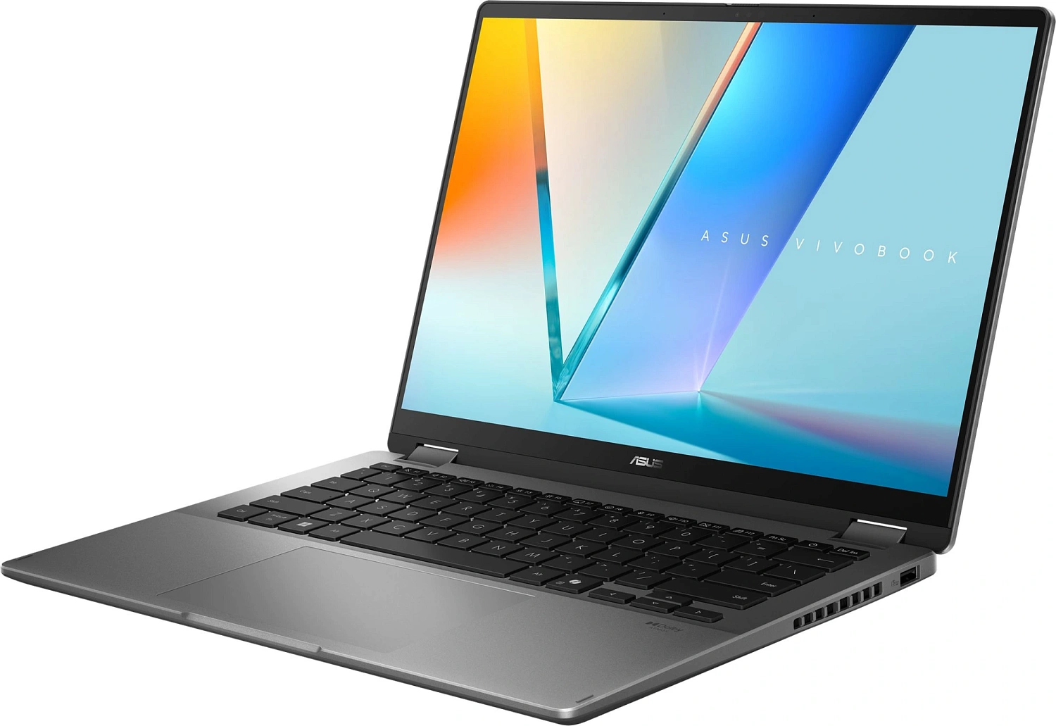 Ноутбук Asus Vivobook 14 Flip TP3407AA-SG111W Core Ultra 7 355 16Gb SSD512Gb Intel Graphics 14" OLED Touch WUXGA (1920x1200) Windows 11 Home grey WiFi BT Cam (90NB17C1-M007C0)