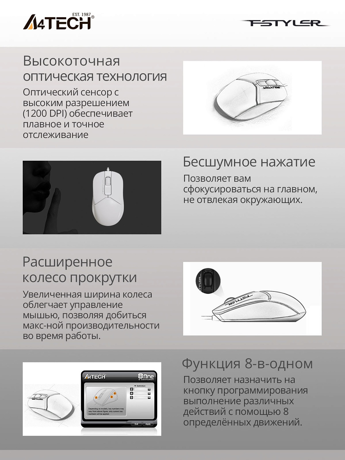 Мышь A4Tech Fstyler FM12S белый оптическая (1200dpi) silent USB (3but) Мышь A4Tech Fstyler FM12S белый оптическая (1200dpi) silent USB (3but)