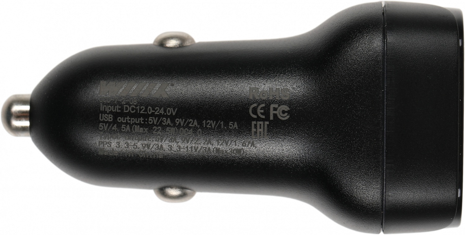 Автомобильное зар./устр. Wiiix UCC-7-2-08 3A+2A (PD+QC) USB-C/USB-A универсальное черный