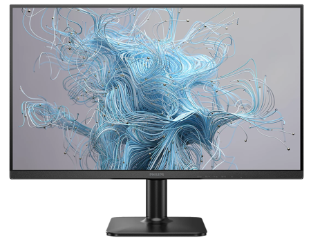 Монитор 23,8"  Philips 24E2N2100 1920x1080, WLED, 16:9, IPS, 300cd, 1500:1, 4ms, 178/178, VGA, HDMI, 120Hz,  Tilt, Внутр, VESA, Black, 3y