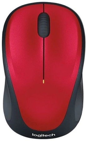 Мышь Logitech M235 красный/черный оптическая (1000dpi) беспроводная USB для ноутбука (2but)