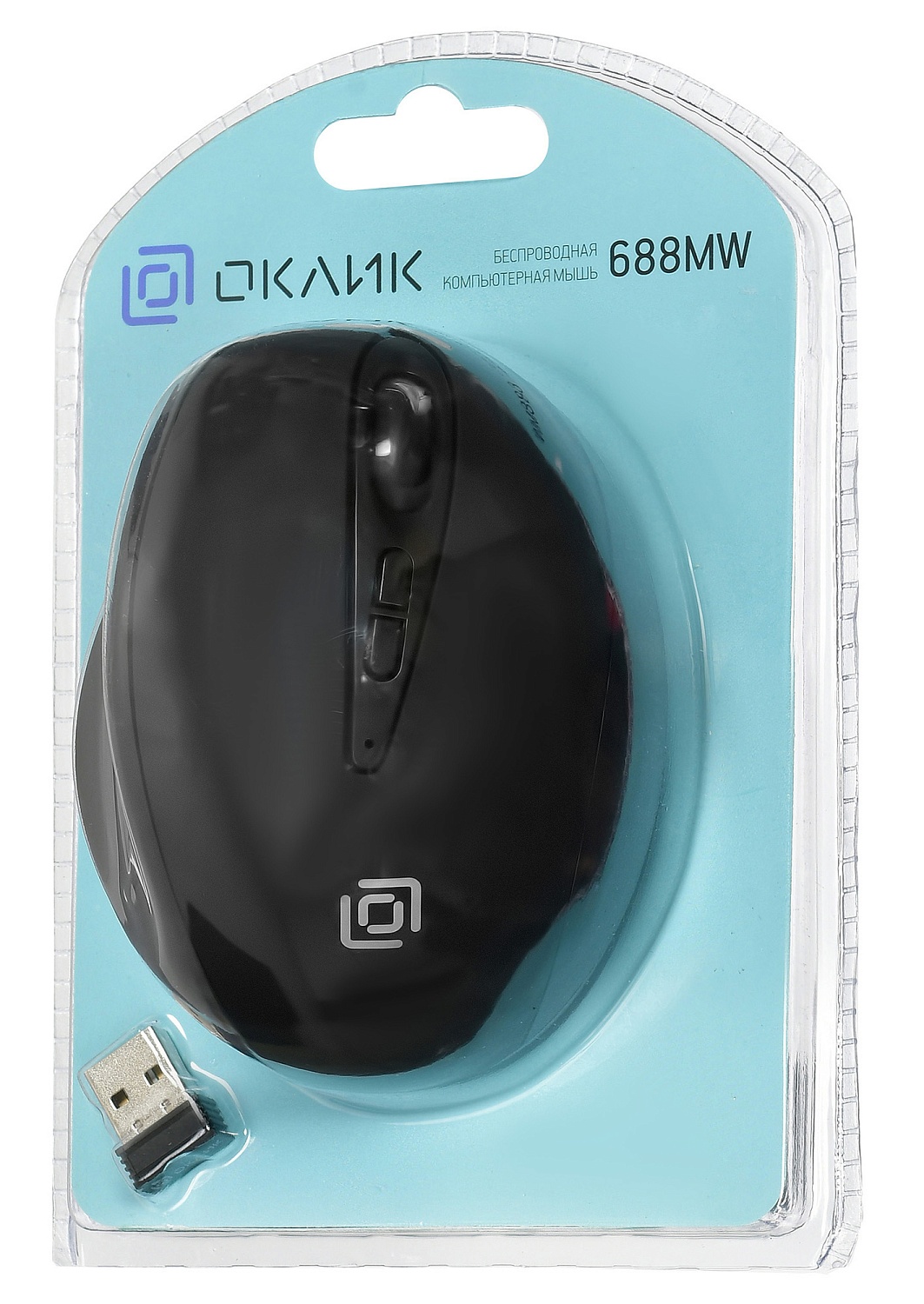 Мышь Оклик 688MW ERGO черный оптическая (1600dpi) беспроводная USB для ноутбука (6but) Мышь Оклик 688MW ERGO черный оптическая (1600dpi) беспроводная USB для ноутбука (6but)