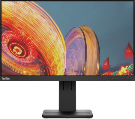 Монитор Lenovo 23.8" ThinkVision E24q-20 черный IPS 4ms 16:9 HDMI M/M матовая HAS Piv 300cd 178гр/178гр 2560x1440 75Hz DP 2K 5.05кг