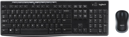 Клавиатура + мышь Logitech MK270 клав:черный мышь:черный USB беспроводная Multimedia (920-004509)