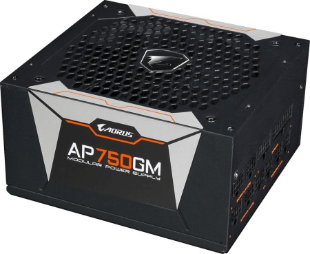 Блок питания Gigabyte ATX 750W AORUS GP-AP750GM 80+ gold (20+4pin) APFC 135mm fan 6xSATA Cab Manag RTL