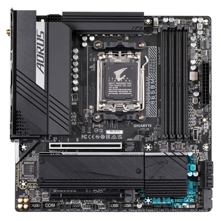 Материнская плата Gigabyte OEM B650M AORUS ELITE AX, Socket AM5, AMD B650, 4xDDR5-5200, HDMI+DP,2xPCI-Ex16,4xSATA3(RAID 0/1/10) 2xM.2, 8 Ch Audio, 2.5GLan, WiFi, (4+4)xUSB2.0, (7+2)xUSB3.2, (1+1)xUSB3.2 Type-C™, mATX, RTL {} (849399)