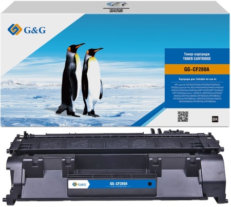 Картридж лазерный G&G GG-CF280A черный (2700стр.) для HP LJ P2035/P2055d/Pro 400 M401/MFP M425