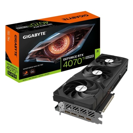 Видеокарта Gigabyte RTX4070Ti SUPER WINDFORCE MAX OC 16GB GDDR6X 256bit 3xDP HDMI 3FAN RTL