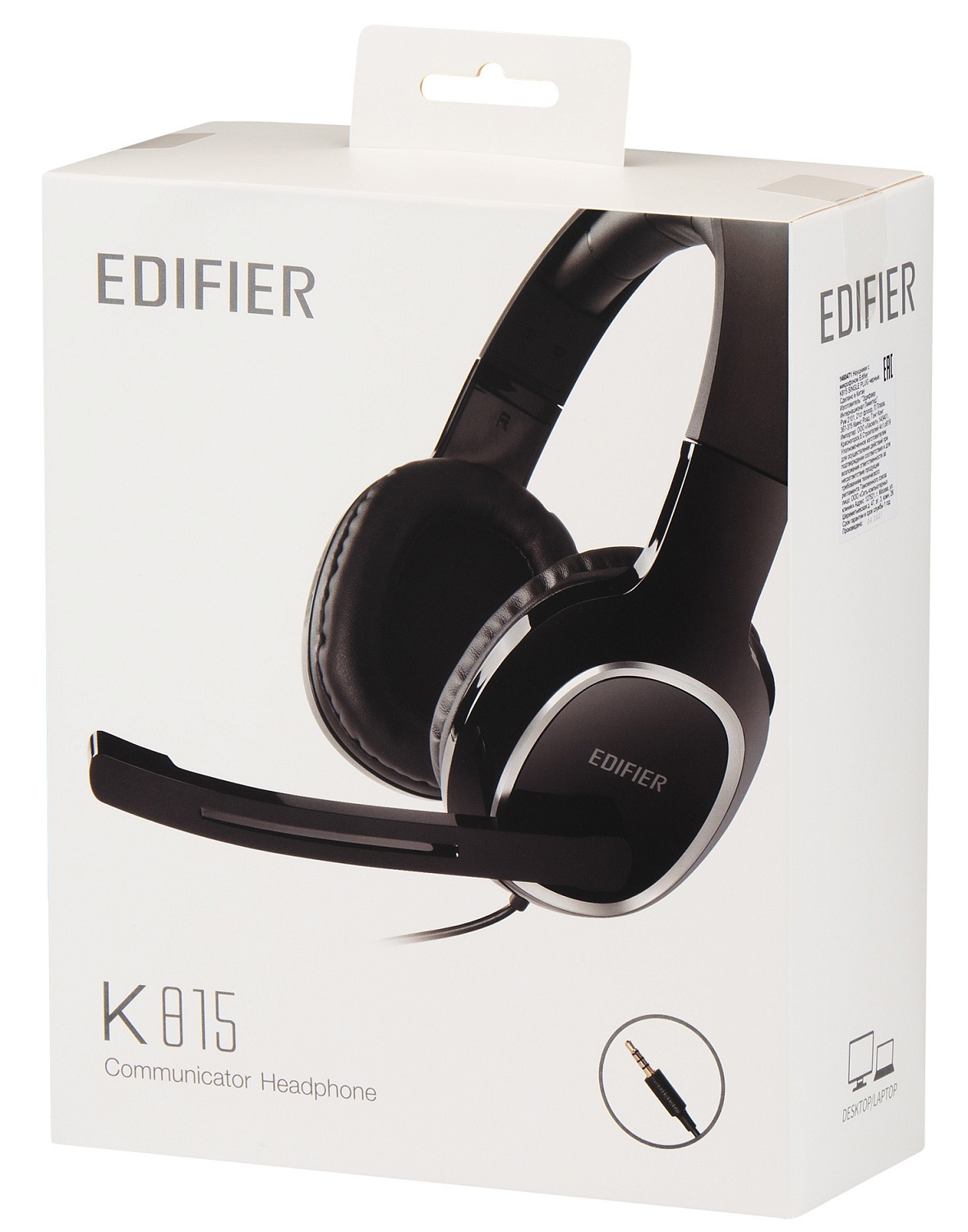 Наушники с микрофоном Edifier K815 черный 2м мониторные оголовье (K815 SINGLE PLUG)