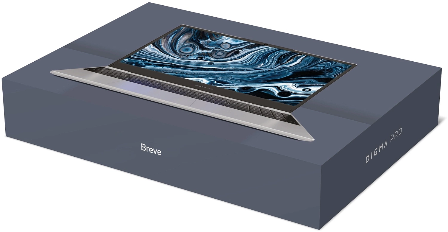 Ноутбук Digma Pro Breve Ryzen 5 7430U 16Gb SSD512Gb AMD Radeon 15.6" IPS FHD (1920x1080) Windows 11 Professional silver WiFi BT Cam 4500mAh