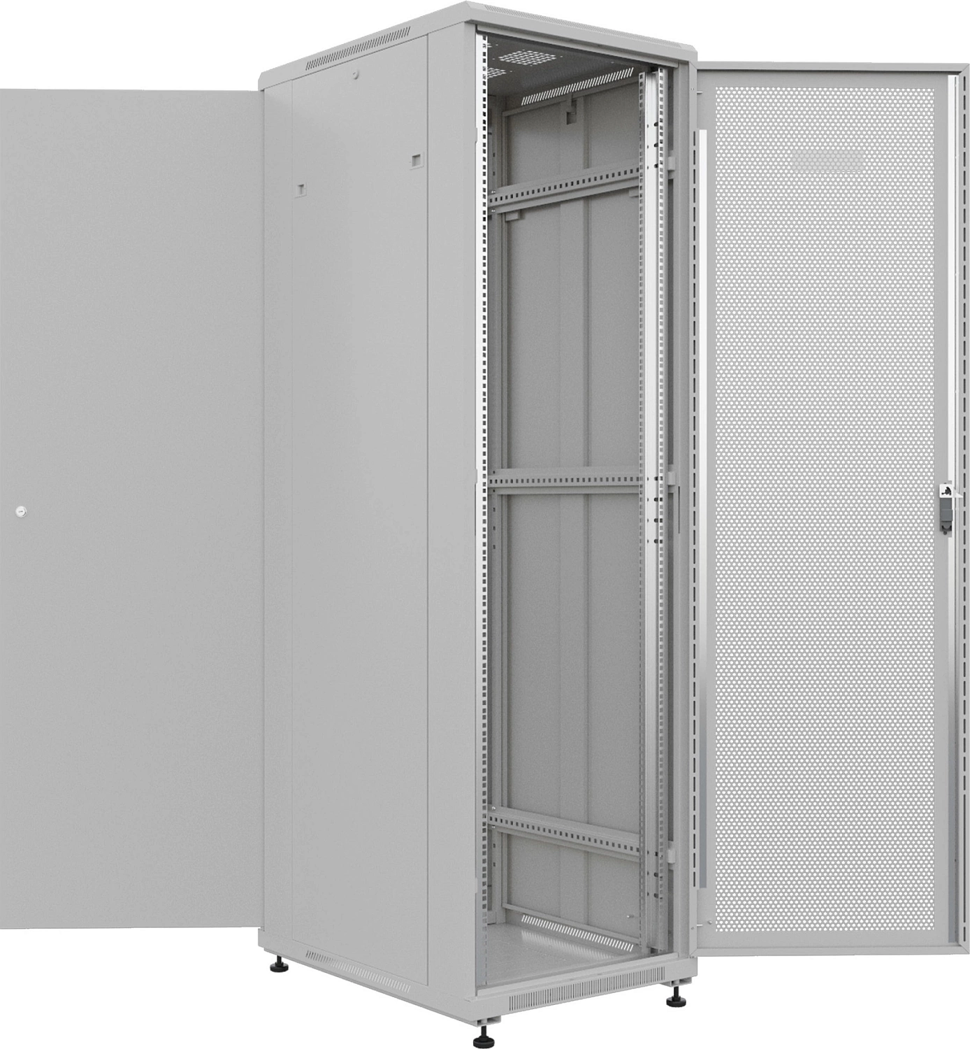 Шкаф серверный NTSS Премиум (NTSS-R22U6080PD) напольный 22U 600x800мм пер.дв.перфор. металл 900кг серый 710мм 54кг