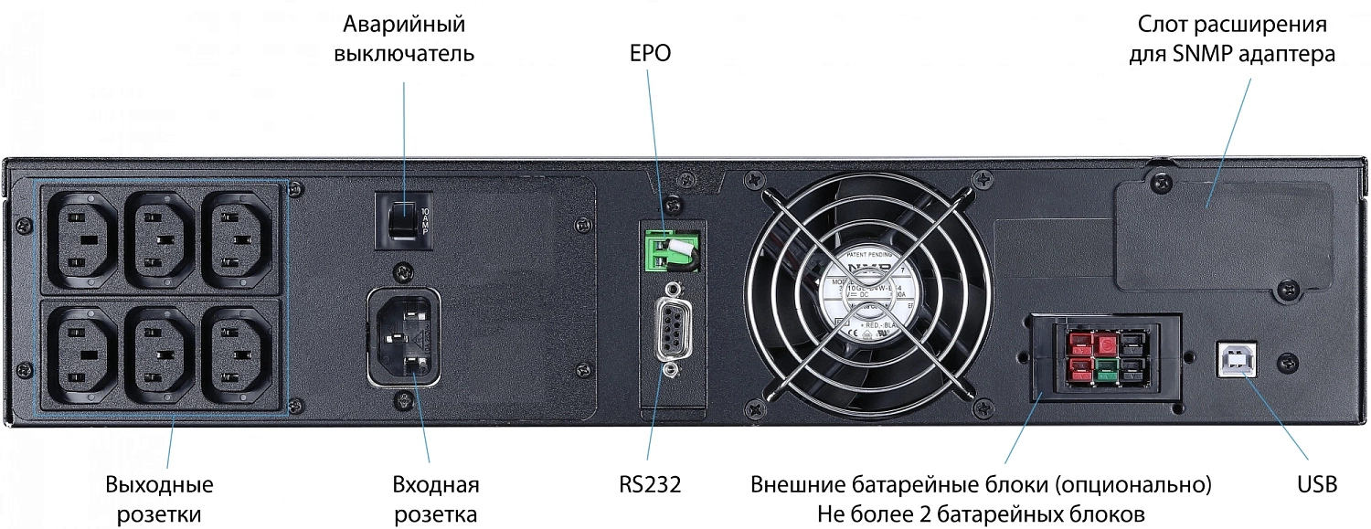 Источник бесперебойного питания Powercom MACAN SE, On-Line, 1500VA/1500W, Rack/Tower, 6*IEC320-C13, LCD, Serial+USB, SmartSlot, подкл. доп. Батарей (1168817)