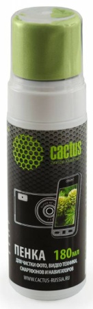 Чистящий набор (салфетки + пена) Cactus CS-S3006 для экранов и оптики 1шт 18x18см 180мл