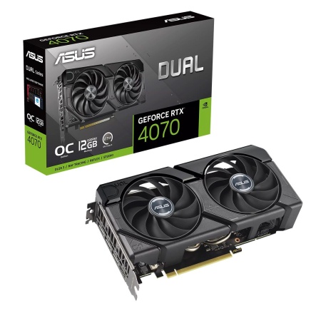 Видеокарта ASUS DUAL-RTX4070-O12G-EVO /RTX4070,HDMI,DP*3,12G,D6X (90YV0J15-M0NA00)