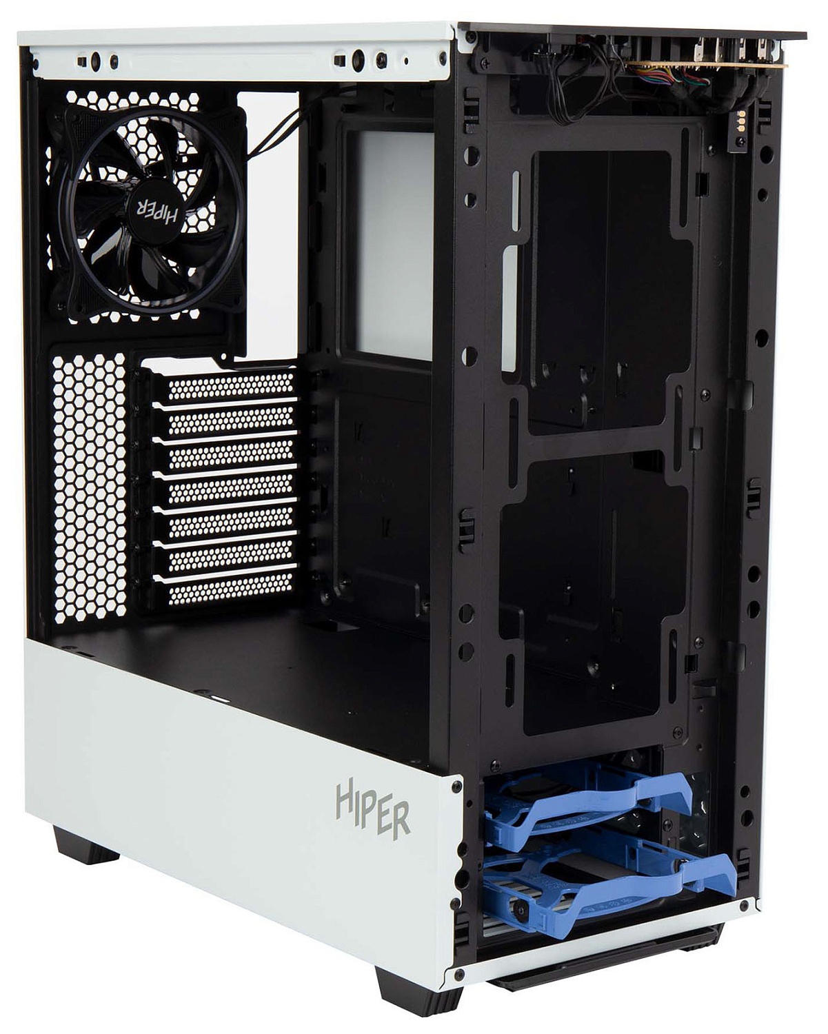 Корпус Hiper PW81 белый без БП ATX 4x120mm 2xUSB2.0 2xUSB3.0 audio bott PSU