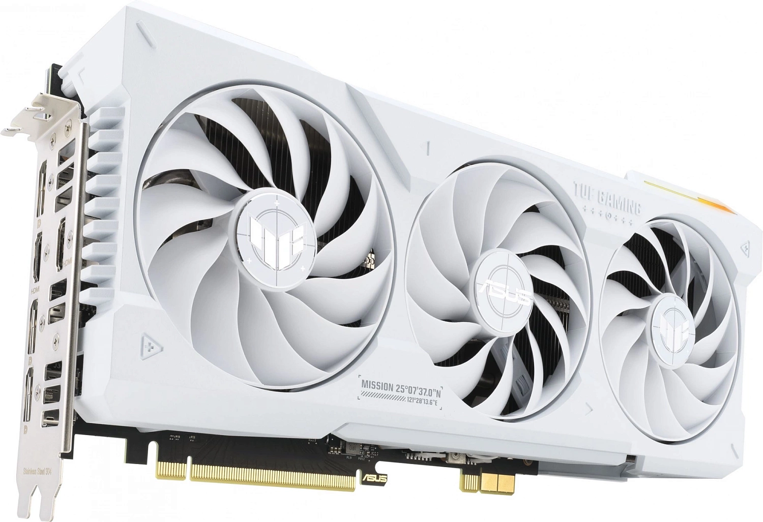 Видеокарта Asus PCI-E 4.0 TUF-RTX4070TIS-16G-BTF-WHITE NVIDIA GeForce RTX 4070TI Super 16Gb 256bit GDDR6X 2610/21000 HDMIx2 DPx3 HDCP Ret