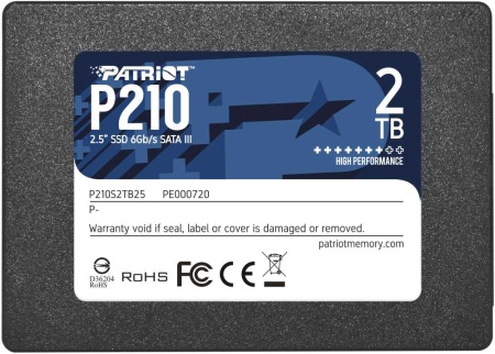 Накопитель SSD Patriot SATA III 2Tb P210S2TB25 P210 2.5"